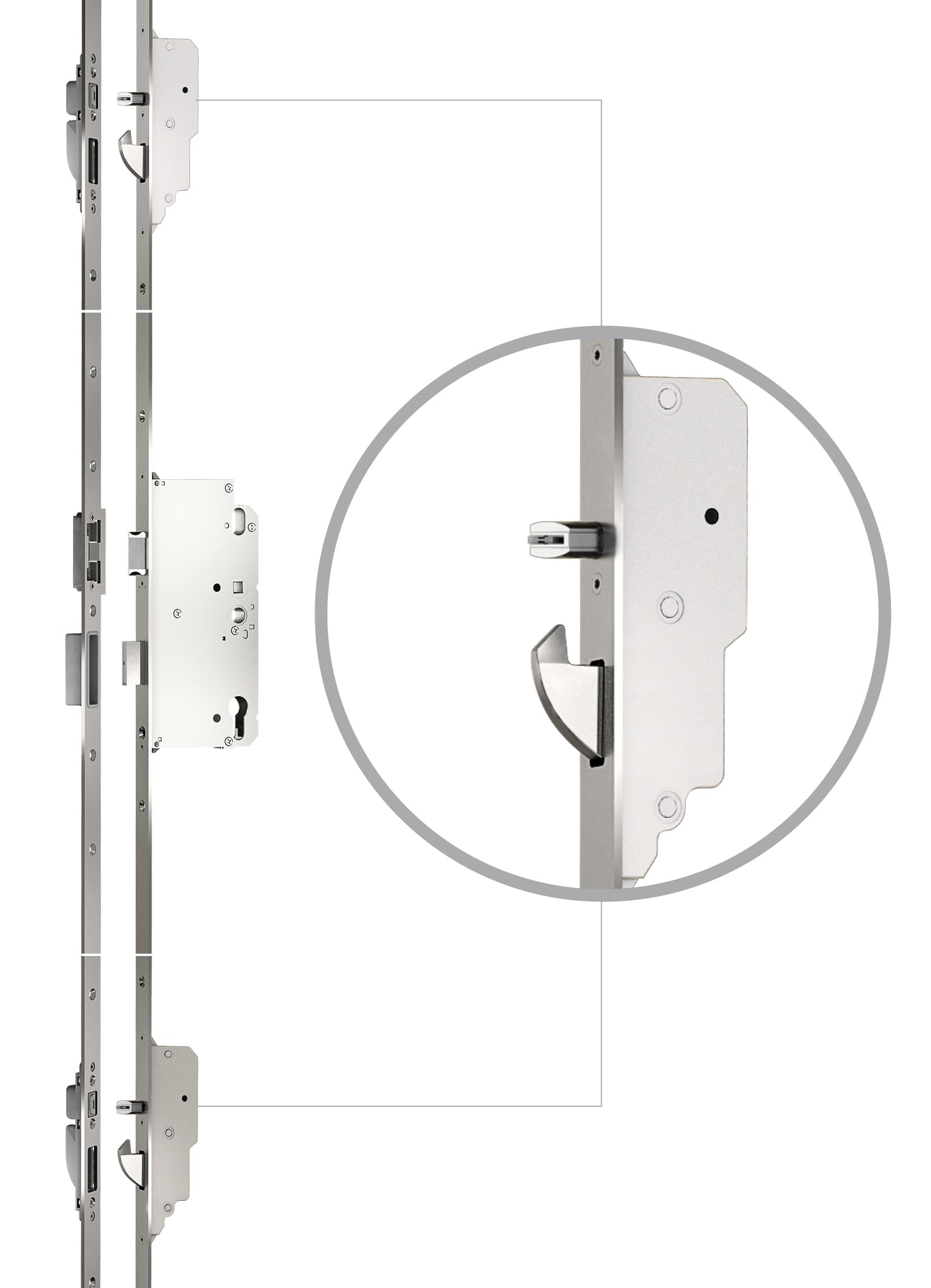 Automatik Mehrfachverriegelung AS 3600 mit 4 Verriegelungselementen Detail